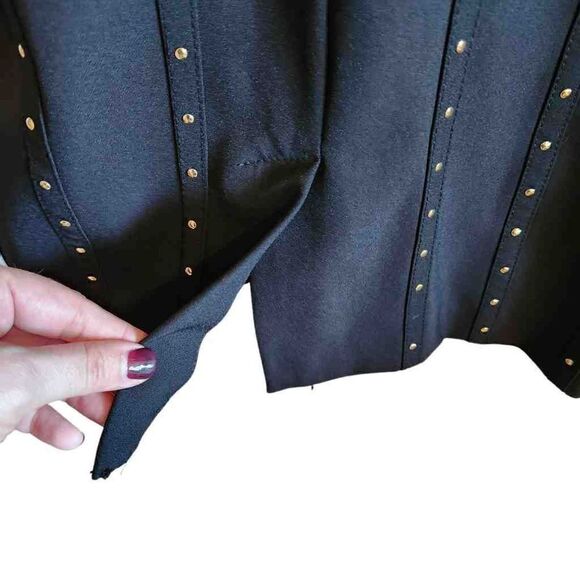 Calvin Klein Black and Gold Sleeveless Sheath Dress Size 6 - Picture 3 of 5